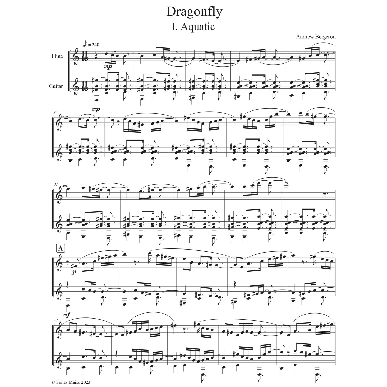 Dragonfly Sheet Music