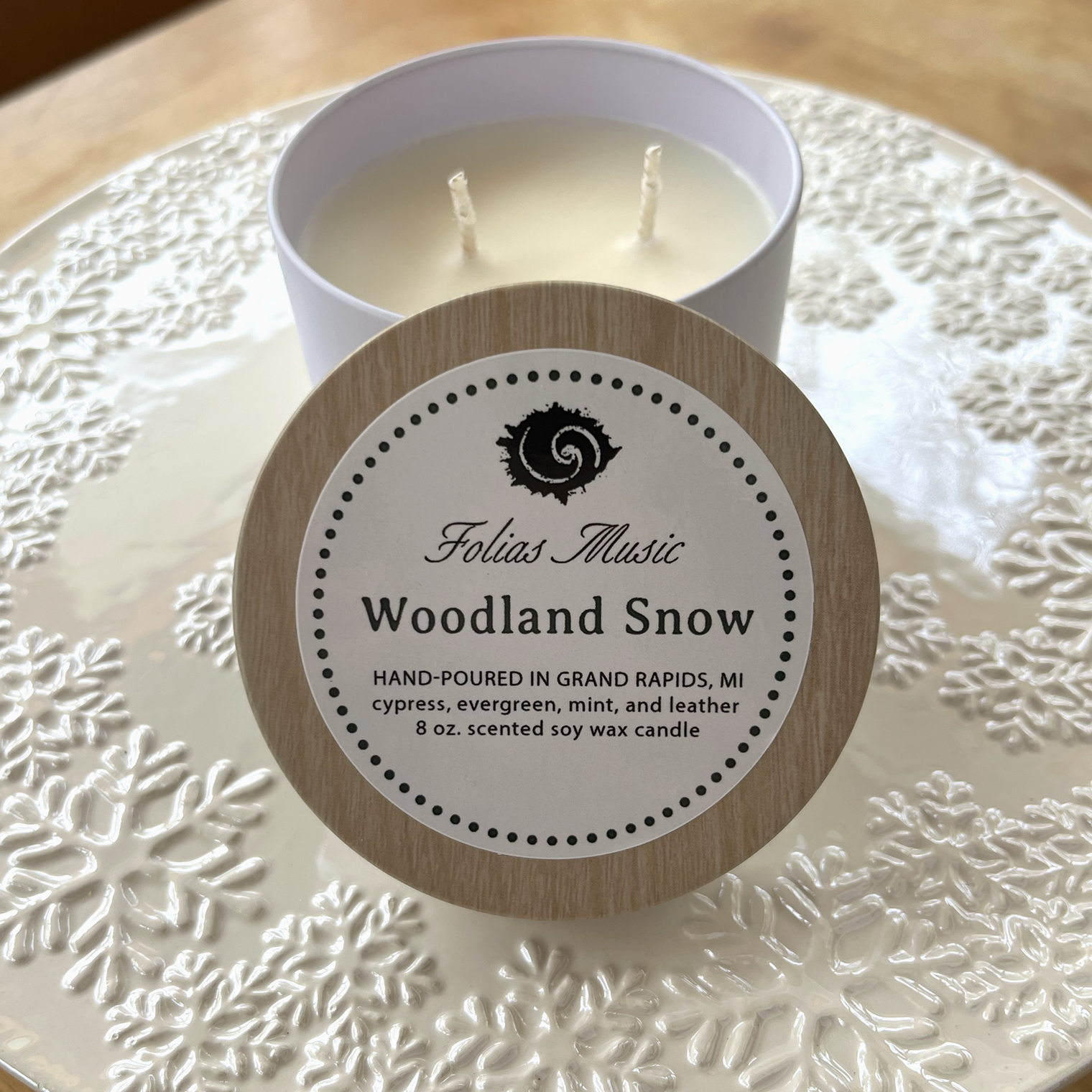Woodland Snow Candle