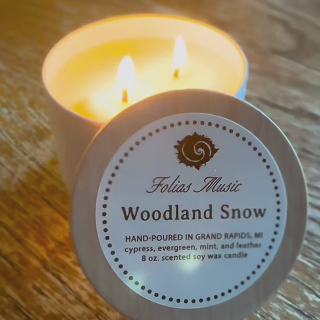 Woodland Snow Candle